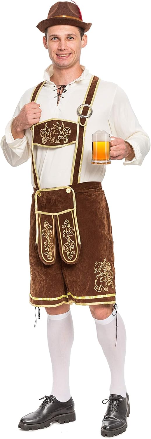 Spooktacular Creations Men’s German Bavarian Oktoberfest Costume Set, Beer Costume Hat for Adults Halloween and Beer Festival-4