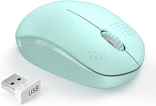 seenda Wireless Mouse, 2.4G Noiseless Mouse with USB Receiver - Portable Computer Mice for PC, Tablet, Laptop with Windows System - Mint Green