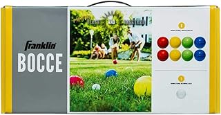 Franklin Sports Bocce Ball Set — 8 All Weather Bocce Balls and 1 Pallino — Beach, Backyard Lawn or Outdoor Party Game — Professional, American, and Starter Set Options