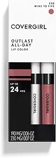 COVERGIRL Outlast All-day Moisturizing Lip Color, Wine To Five, 2 Count (Pack of 1)