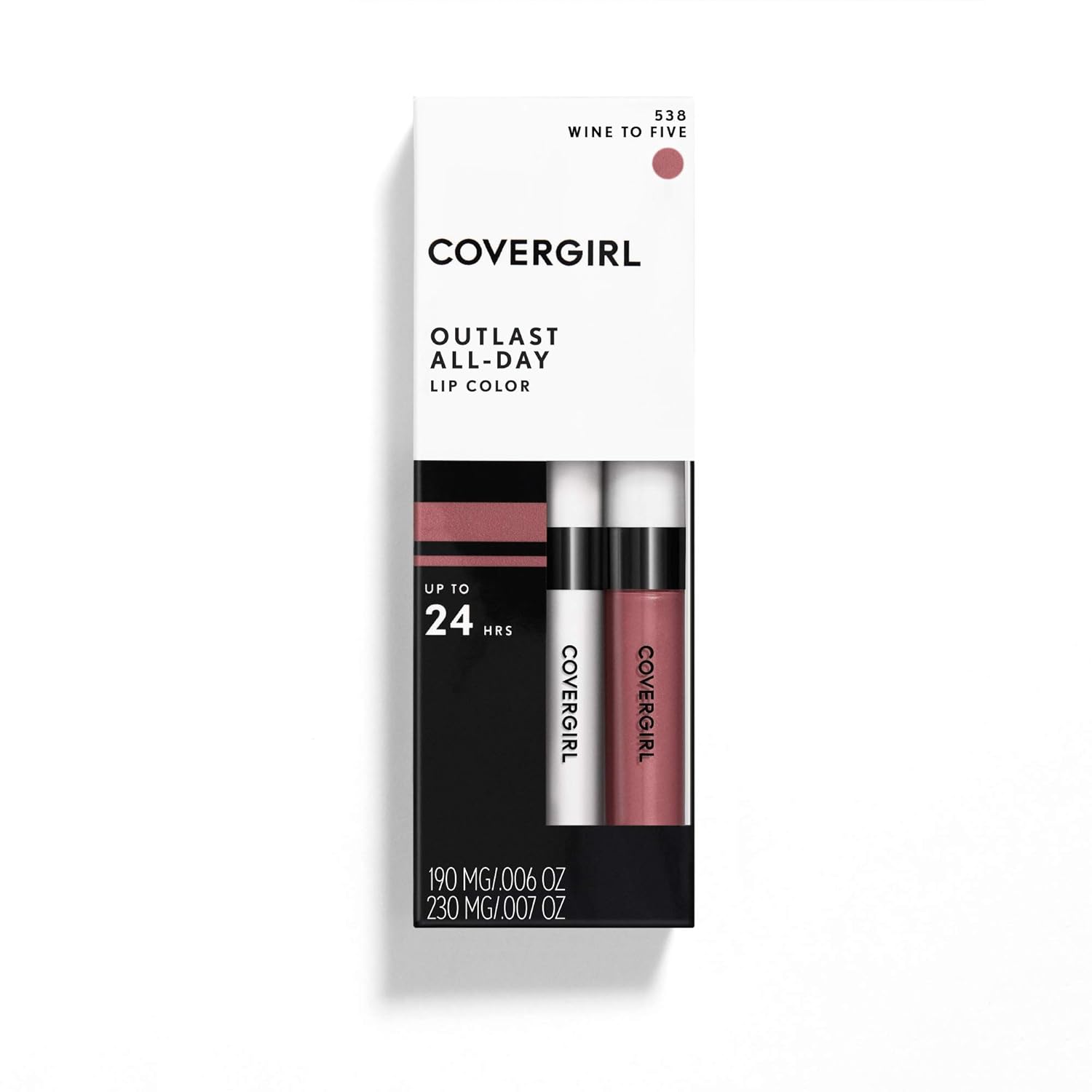 COVERGIRL Outlast All-day Moisturizing Lip Color, Wine To Five, 2 Count (Pack of 1)-0