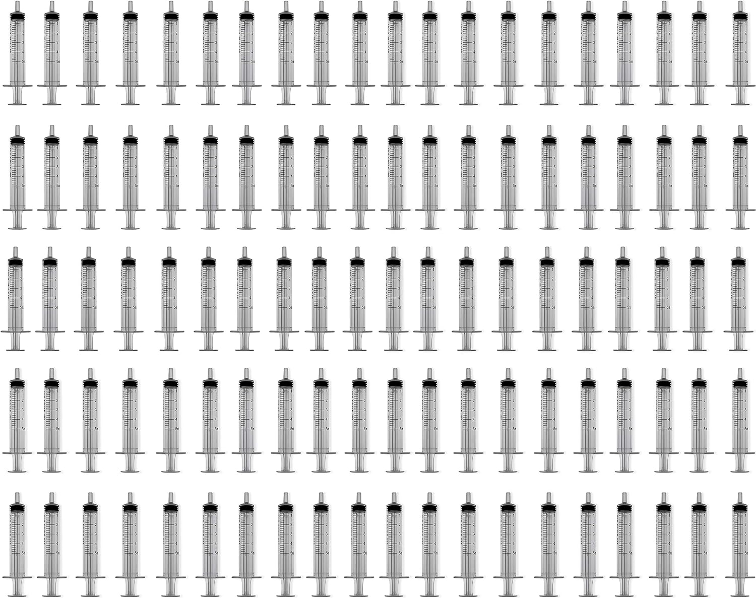 5ml Syringe Sterile with Luer Slip Tip, BH SUPPLIES - (No Needle) Individually Sealed - 100 Syringes-0