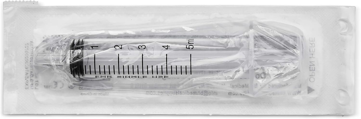 5ml Syringe Sterile with Luer Slip Tip, BH SUPPLIES - (No Needle) Individually Sealed - 100 Syringes-2