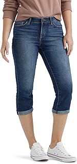 Lee Women's Flex Motion Regular Fit 5 Pocket Capri Jean