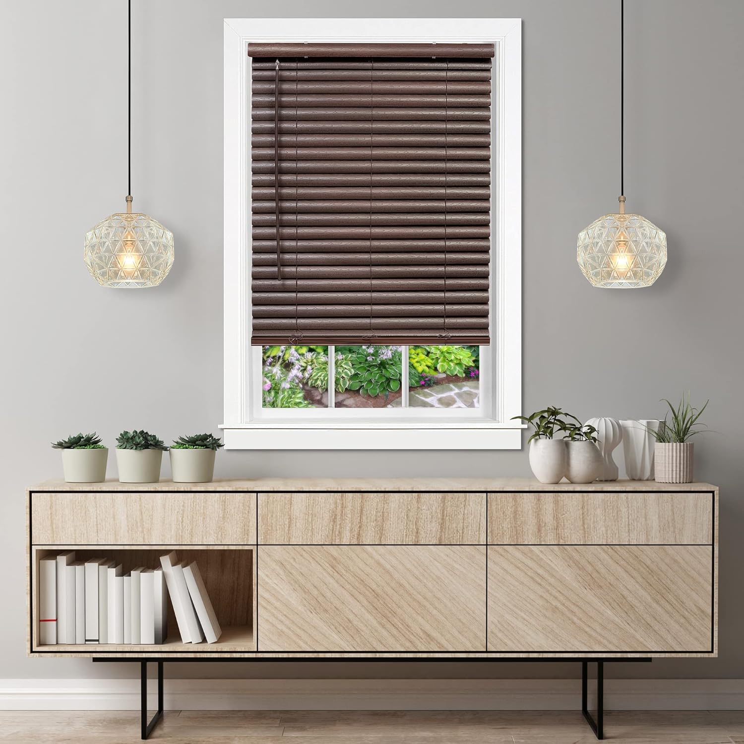 Achim Home Furnishings LUG230MH04 Window Blinds, 30 x 64 inches, Mahogany-0