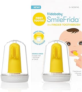 Frida Baby Baby's First Finger Toothbrush with Storage Case, 3 Months and Up, 1pk