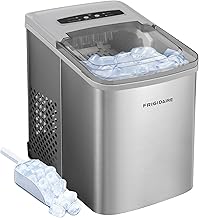 Frigidaire Countertop Ice Maker, Compact Machine, 26 lbs per day, Stainless