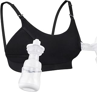 Momcozy Hands Free Pumping Bra, Adjustable Breast-Pumps Holding and Nursing Bra, Pumping & Nursing Bra in One