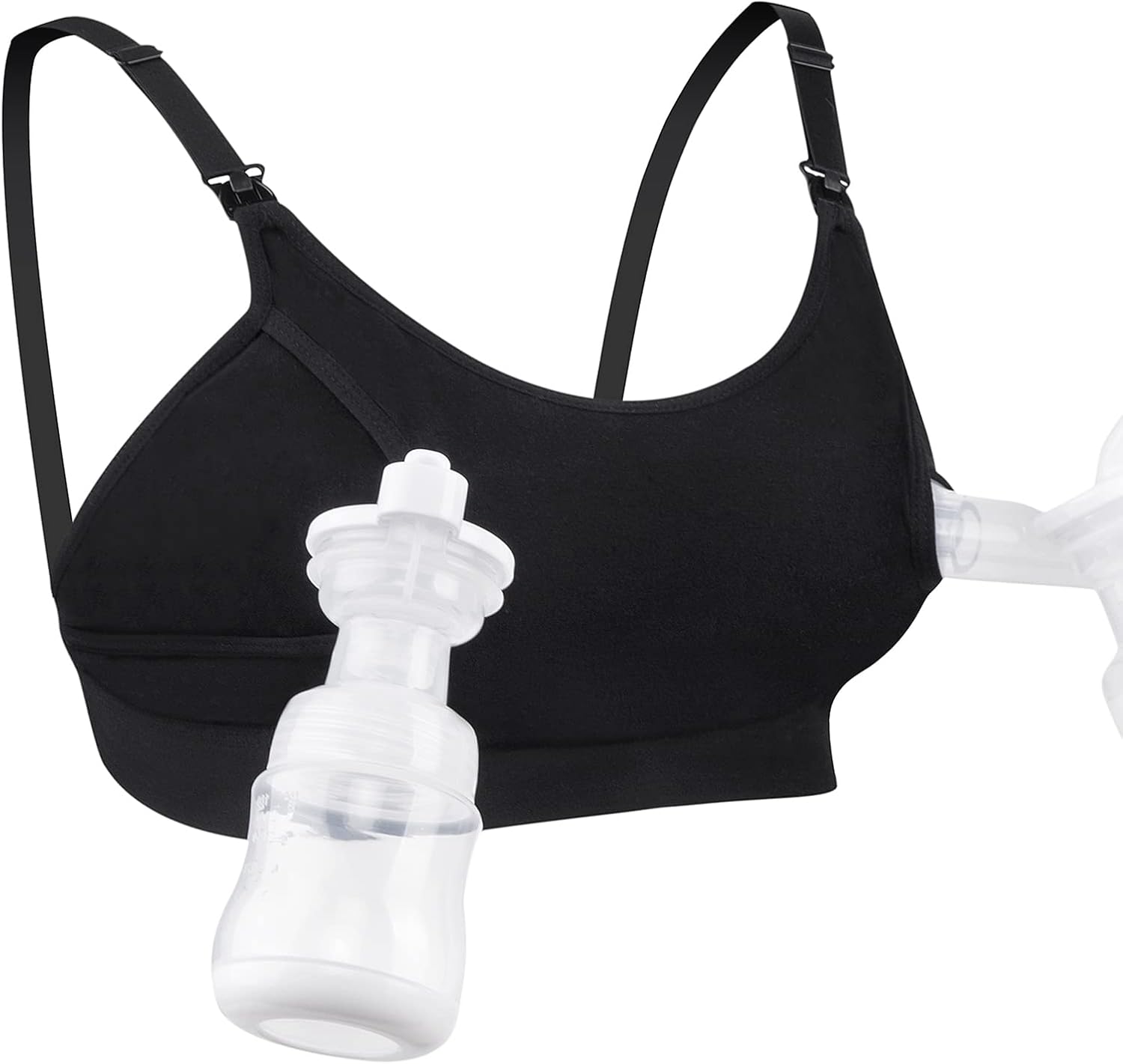 Momcozy Hands Free Pumping Bra, Adjustable Breast-Pumps Holding and Nursing Bra, Pumping & Nursing Bra in One-0