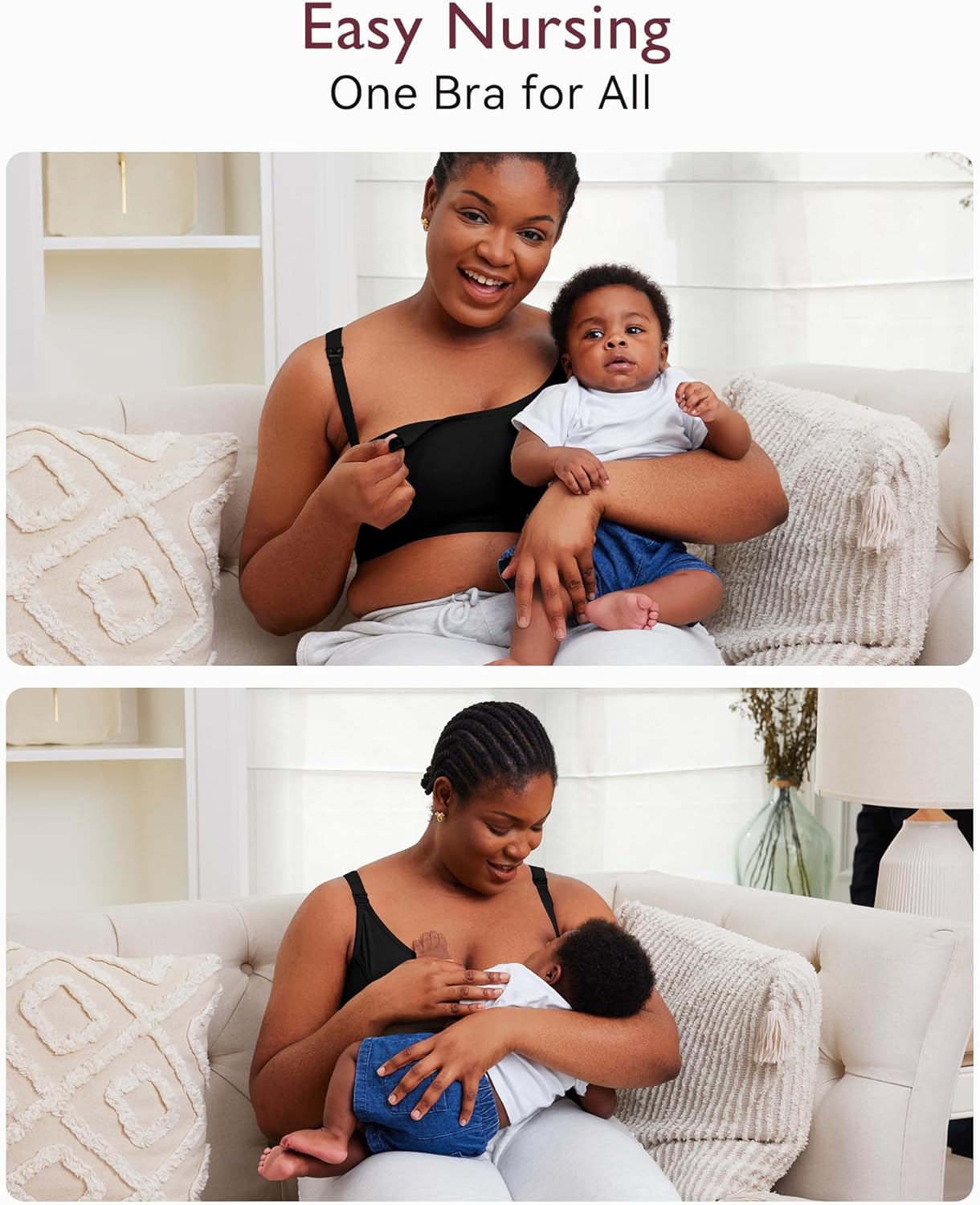 Momcozy Hands Free Pumping Bra, Adjustable Breast-Pumps Holding and Nursing Bra, Pumping & Nursing Bra in One-3