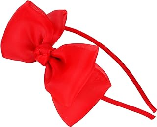 Bow Hairband Soft Elastic Lace Bowknot Headband for Women and Girls, Perfect Hair Accessories for Party and Cosplay (Red)