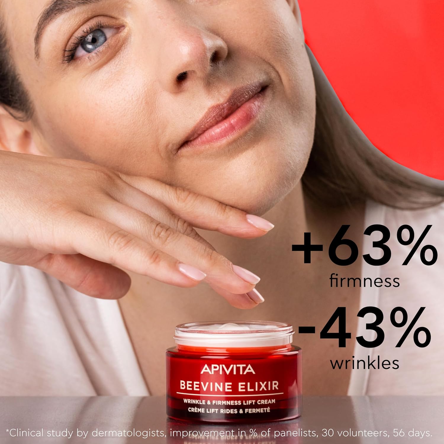 Apivita Beevine Elixir Wrinkle & Firmness Lift Cream, Light Texture, Collagen Reboot for Wrinkle Reduction & Firmness, Natural Propolis & Plant Collagen, 1.73 oz-3