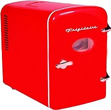 Frigidaire RED EFMIS129- CP4 Mini Portable Compact Personal Cooler, 4 Liter Capacity Chills Six 12 oz Cans, 100% Freon-Free & Eco Friendly, Includes Plugs for Home Outlet & DC Charger, standard