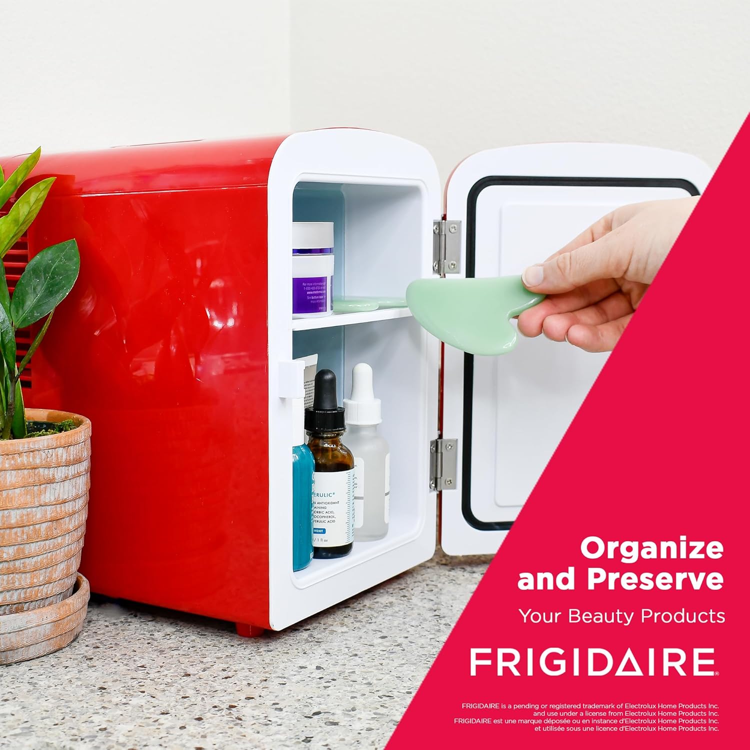 Frigidaire RED EFMIS129- CP4 Mini Portable Compact Personal Cooler, 4 Liter Capacity Chills Six 12 oz Cans, 100% Freon-Free & Eco Friendly, Includes Plugs for Home Outlet & DC Charger, standard-5