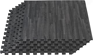 Forest Floor 3/8 Inch Thick Printed Foam Tiles, Premium Wood Grain Interlocking Foam Floor Mats, Anti-Fatigue Flooring – Stylish Flooring Solution