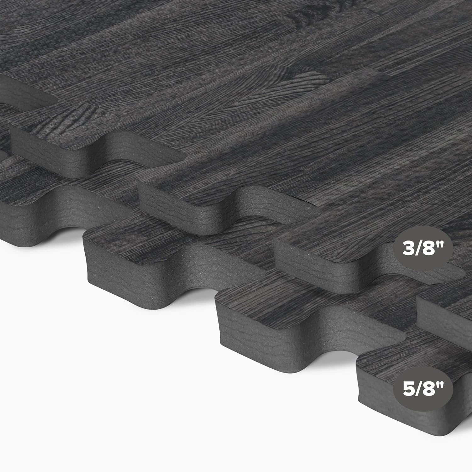 Forest Floor 3/8 Inch Thick Printed Foam Tiles, Premium Wood Grain Interlocking Foam Floor Mats, Anti-Fatigue Flooring – Stylish Flooring Solution-7