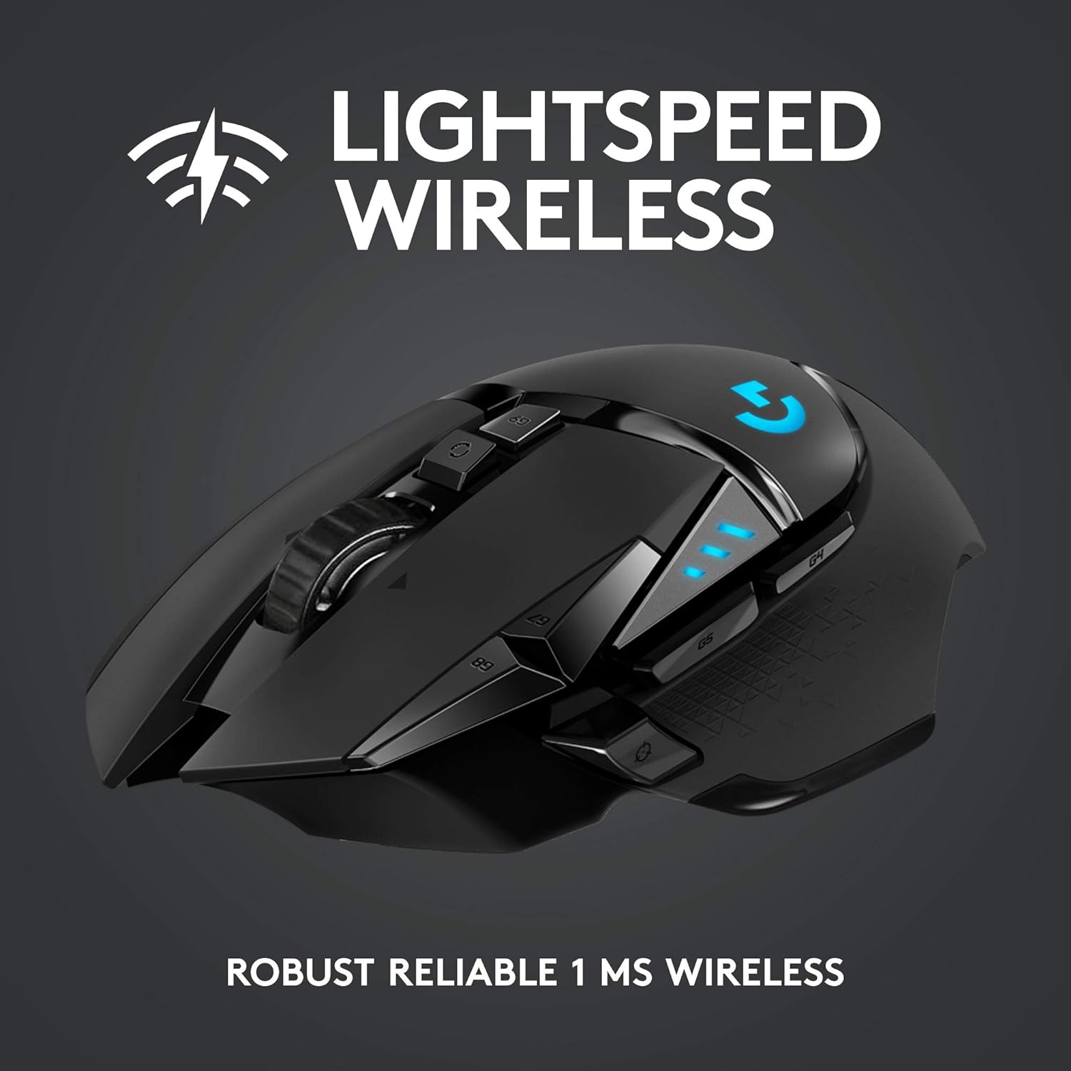 Logitech G502 Lightspeed Wireless Gaming Mouse with Hero 25K Sensor, PowerPlay Compatible, Tunable Weights and Lightsync RGB - Black-1