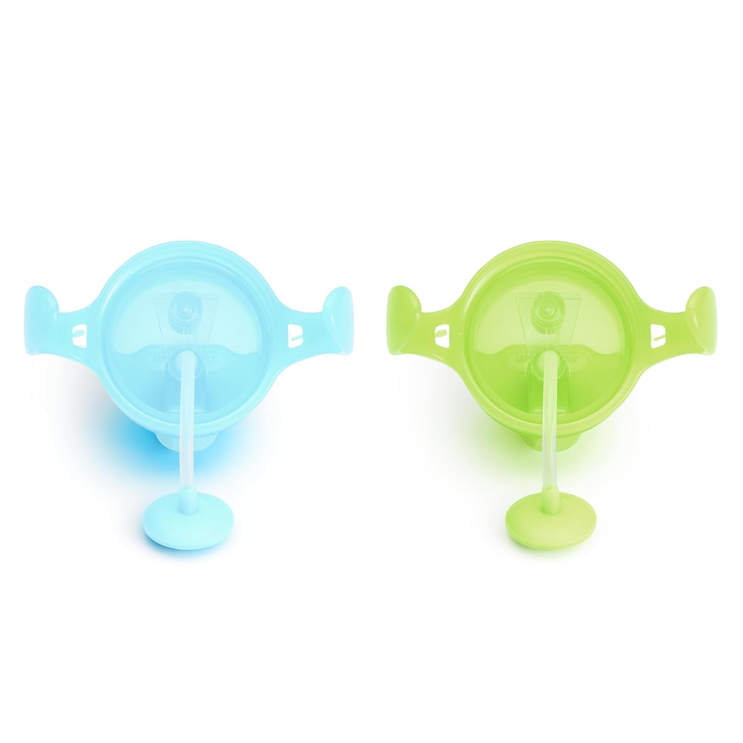 Munchkin® Any Angle™ Weighted Straw Trainer Cup with Click Lock™ Lid, 7 Ounce, 2 Pack, Blue/Green-3