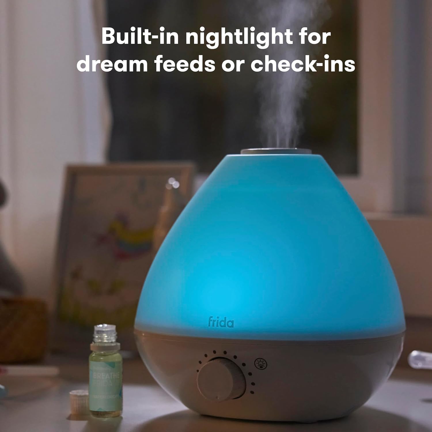 Frida Baby 3-in-1 Cool Mist Humidifier for Baby with Diffuser + Nightlight, Baby Humidifier for Bedroom, Nursery + Large Rooms, Quiet, Auto Shut Off, Runs +24hrs-2