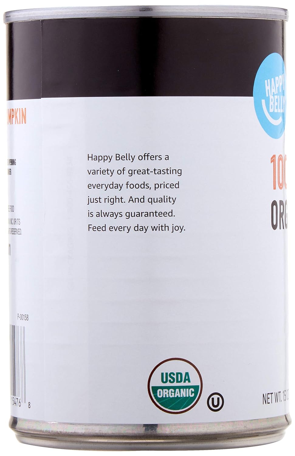 Amazon Brand - Happy Belly Organic 100% Pumpkin, Canned, 15 ounce (Pack of 1)-2