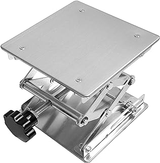 OESS Lift Table Lab Stand Lifter Scientific Scissor Lifting Jack Platform 6''X 6'' Stainless Steel