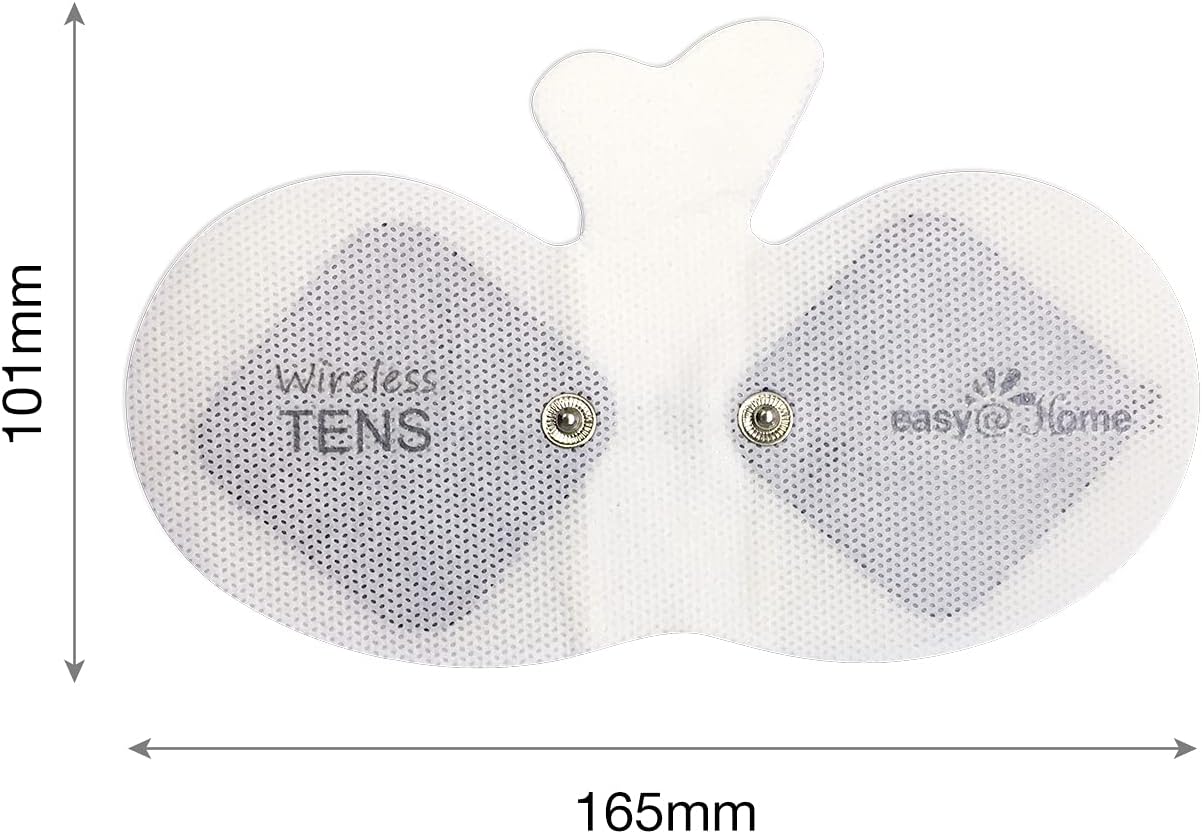 Easy@Home Tens Unit Wireless Electrode Pads Self Stick Carbon Pads, 4 Pack 6.5" x 3" Reusable - Non Irritating Design Pulse Massagers Replacement ETP015-3