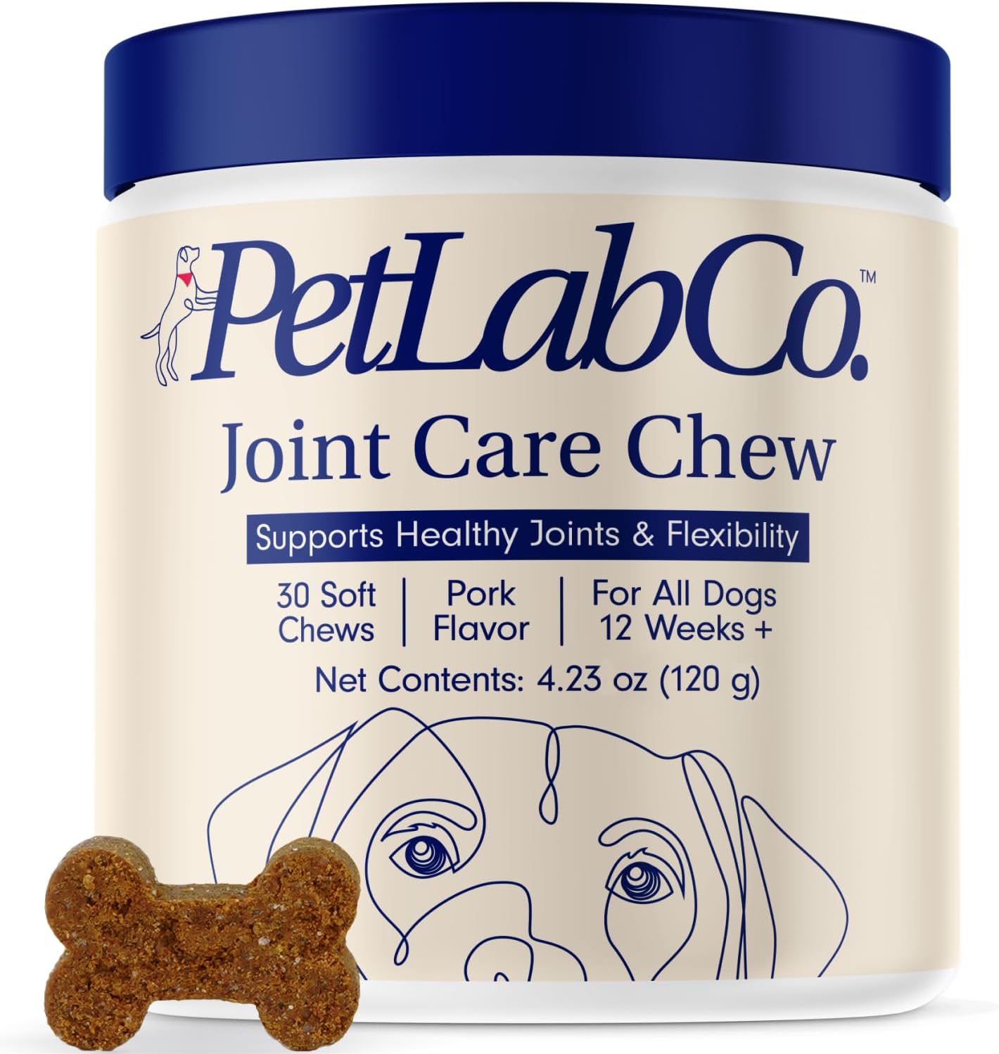 PetLab Co. Joint Care Chews for Dogs - High Levels of Glucosamine, Green Lipped Mussels, Omega 3 and Turmeric - Hip and Joint Supplement for Dogs to Actively Support Mobility-0