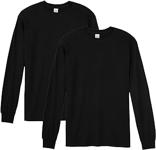 Gildan Adult Heavy Cotton Long Sleeve T-Shirt, Style G5400, 2-Pack