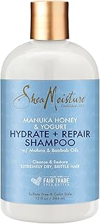 SheaMoisture Shampoo Hydrate and Repair for Damaged Hair with Manuka Honey and Shea Butter 13 oz