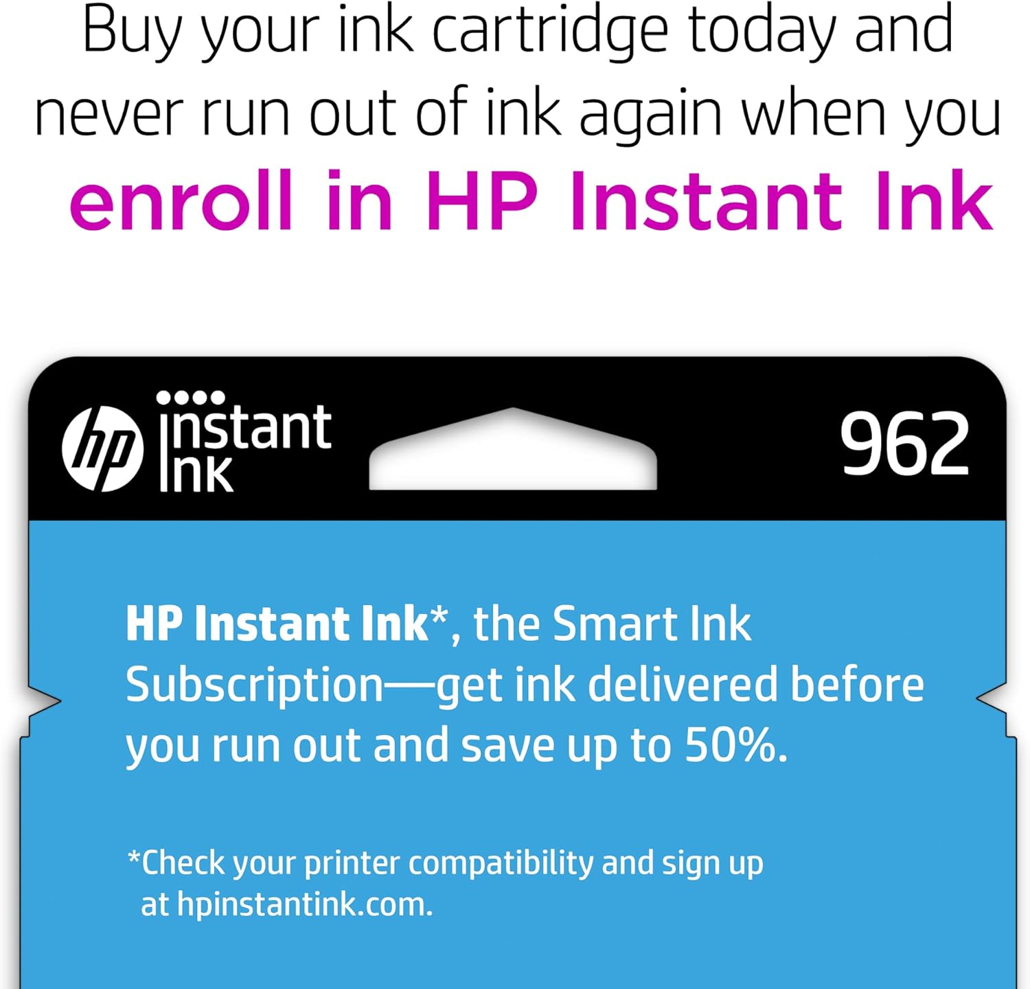 HP 962 Cyan Ink Cartridge | Works with HP OfficeJet 9010 Series, HP OfficeJet Pro 9010, 9020 Series | Eligible for Instant Ink | 3HZ96AN-2