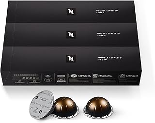 Nespresso Capsules Vertuo, Double Espresso Scuro, Dark Roast Espresso Coffee, 30-Count Coffee Pods, Brews 2.7oz.