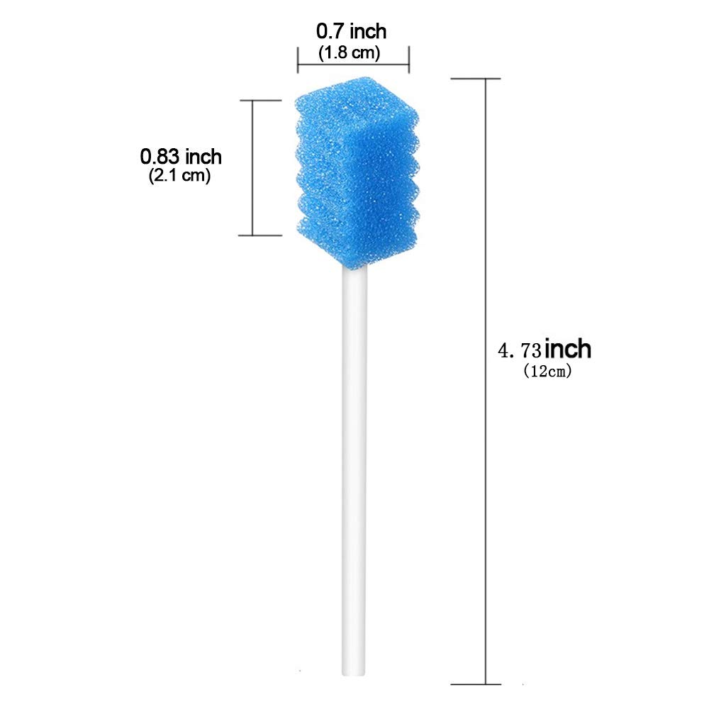 Wellgler's Oral Care Swabs Disposable- Blue 100 Counts-1