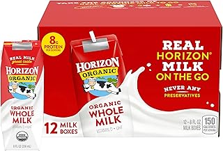 Horizon Organic Shelf-Stable Whole Milk Boxes, 8 oz., 12 Pack