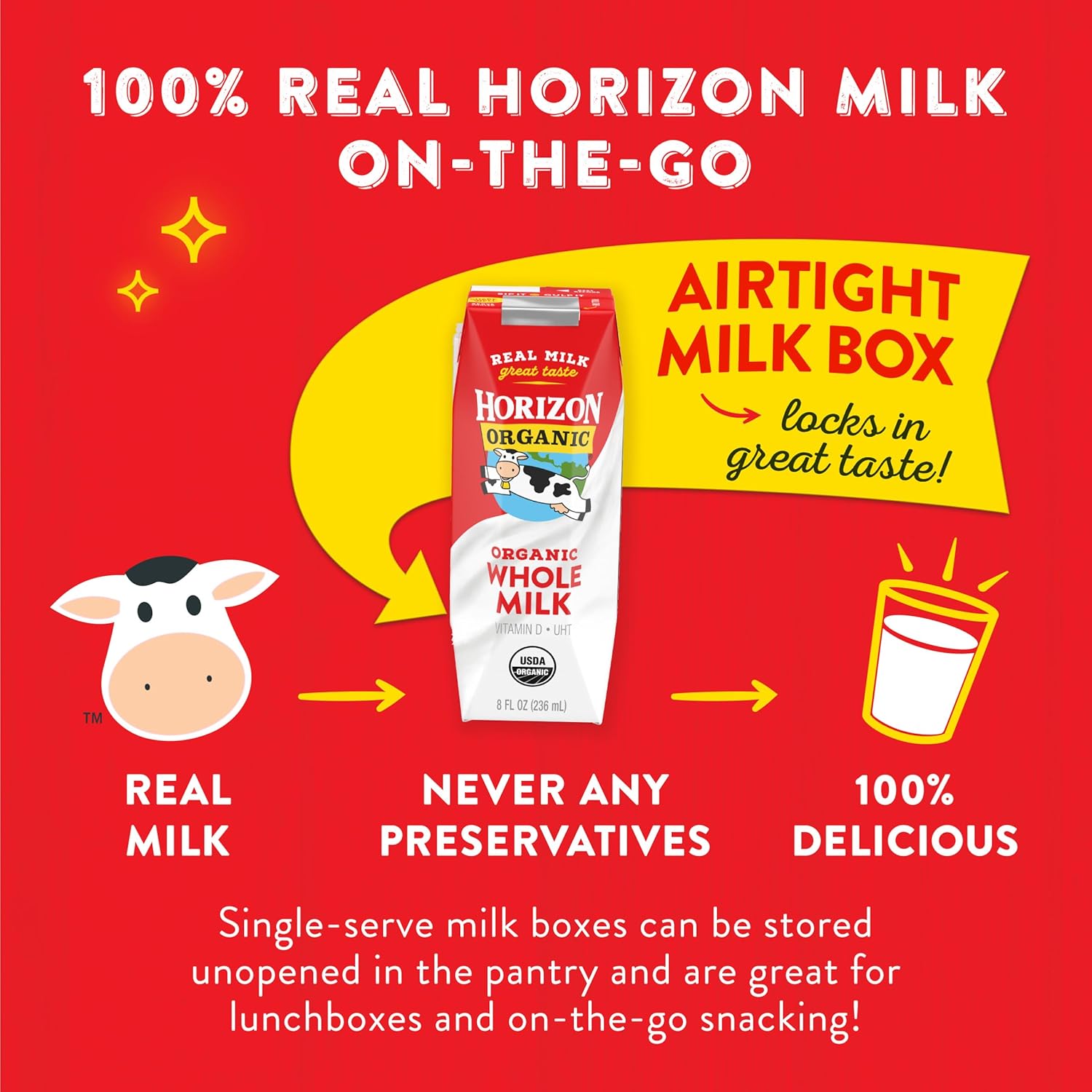 Horizon Organic Shelf-Stable Whole Milk Boxes, 8 oz., 12 Pack-3