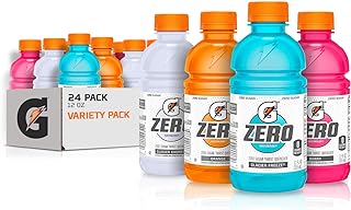 Gatorade Zero Sugar Thirst Quencher, Glacier Cherry Variety Pack, 12 Fl Oz (Pack of 24)