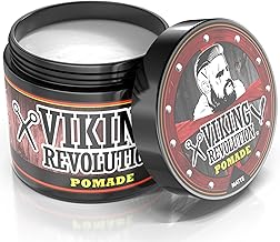 Viking Revolution Hair Pomade for Men (New Formula) - Medium Hold and Matte Shine Free for Classic Look 4oz - Water Based & Easy to Wash Out