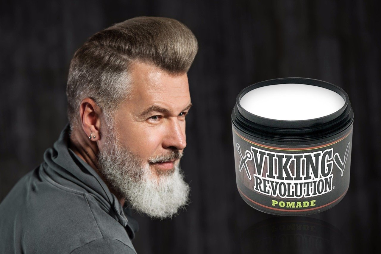 Viking Revolution Hair Pomade for Men (New Formula) - Medium Hold and Matte Shine Free for Classic Look 4oz - Water Based & Easy to Wash Out-2