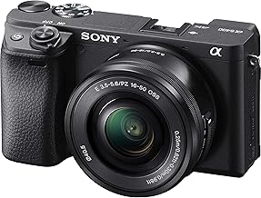 Sony Alpha a6400 Mirrorless Camera: Compact APS-C Interchangeable Lens Digital Camera with Real-Time Eye Auto Focus, 4K Video, Flip Screen & 16-50mm Lens - E Mount Compatible - ILCE-6400L/B, Black