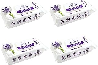 Best Pet Supplies Dog Wipes, Hypoallergenic, Deodorizing, Cleaning for Dogs' Paws, Butt, Face, Grooming, Non-Sticky Formula for Puppy, Cats and Sensitive Skin - 400 Pack, Calming Lavender