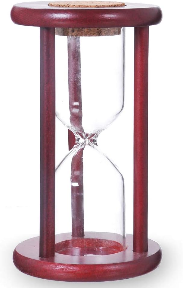 Empty Hourglass Sand Timer, Wooden Frame Without Sand-1