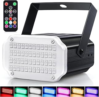 Luditek Halloween Mini LED Strobe Light, Sound Activated Party Lights 7 Colors Dj Lighting, Disco Light, Strobe Lamp Flashing Stage Par Light for Home Room Dance Parties Karaoke Xmas Wedding Outside