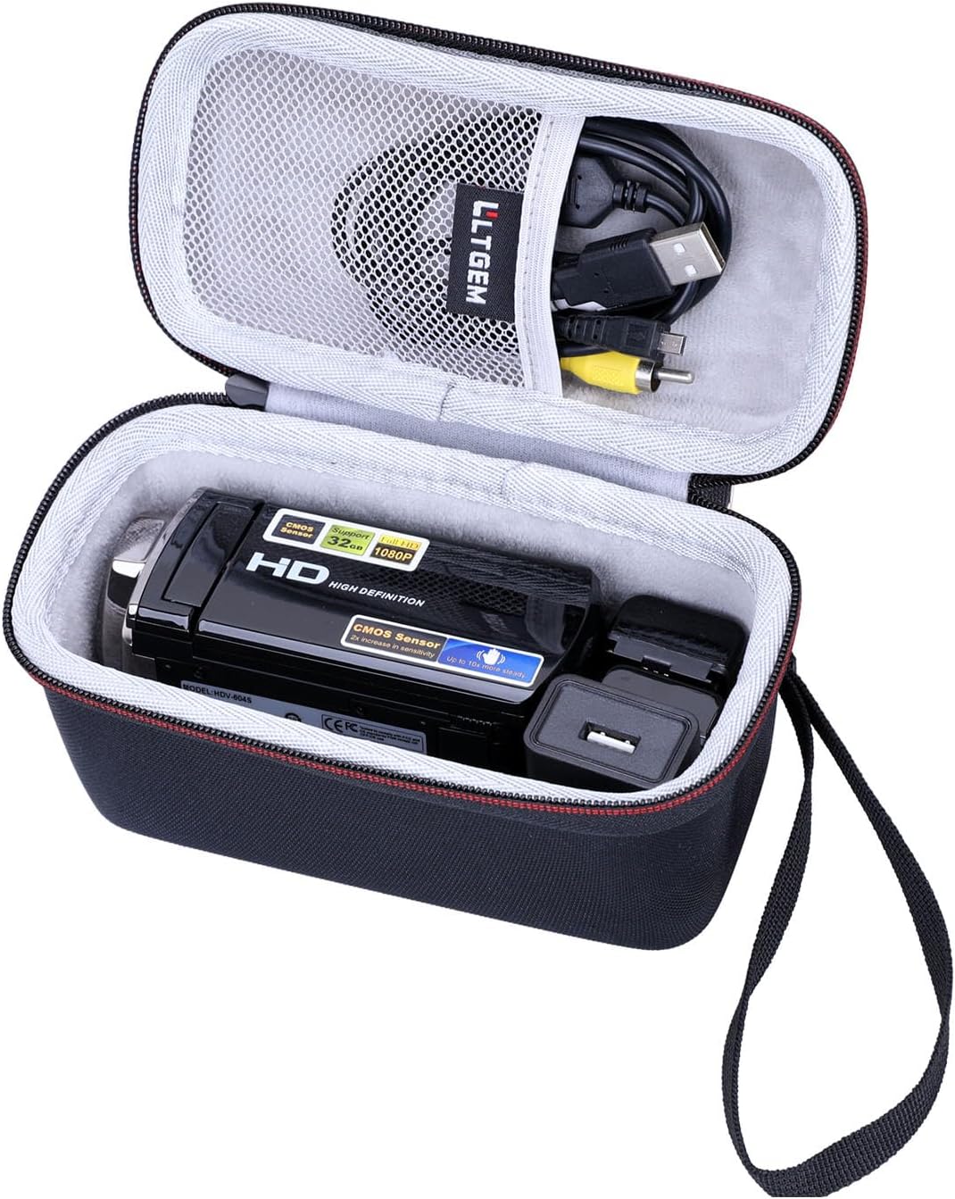 LTGEM Camcorder Cases Compatible with Kimire/SEREE/DINGETU Video Camera Camcorder(Inside: 6.4"x2.8"x3.3"), Case Only-0