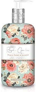 Baylis & Harding Liquid Hand Soap Wash with Dispenser, Royale Garden, Peach Peony & Jasmine, 16.9oz/500ml (6-Pack)