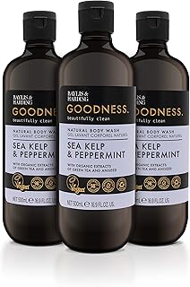 Baylis & Harding Goodness Sea Kelp & Peppermint, 500 ml Body Wash, Pack of 3