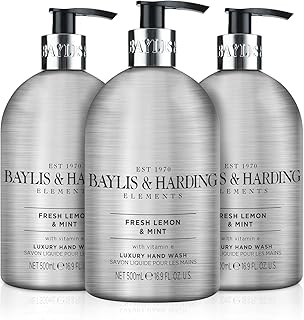 Baylis & Harding Elements Lemon & Mint, 500 ml Hand Wash, Pack of 3