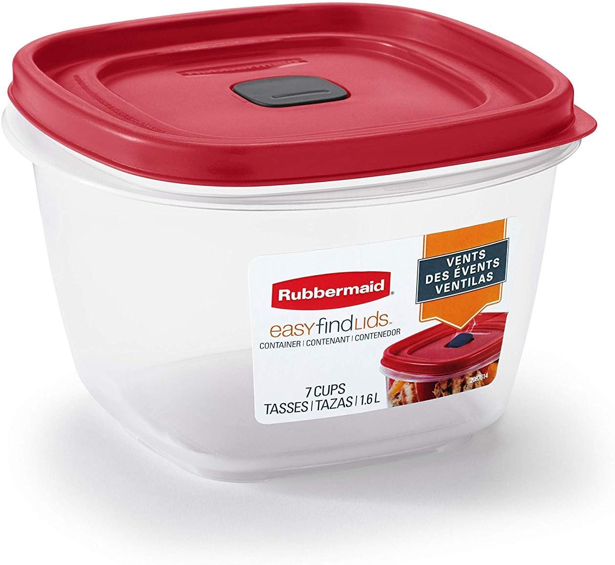 Rubbermaid 7 cups Food Storage Container 3 Pack Clear-0