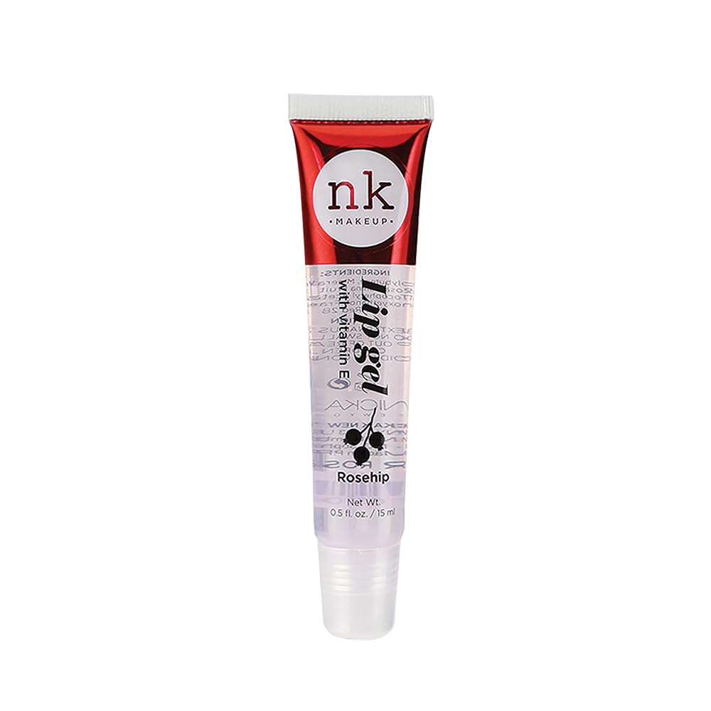 NICKA K NEW YORK VARIETY SET OF 5 NK Hydrating Lip Gel - Vitamin E (Clear, Rosehip Oil, Bubble Gum, Cherry, Strawberry)-1