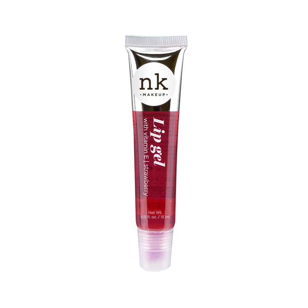 NICKA K NEW YORK VARIETY SET OF 5 NK Hydrating Lip Gel - Vitamin E (Clear, Rosehip Oil, Bubble Gum, Cherry, Strawberry)-4