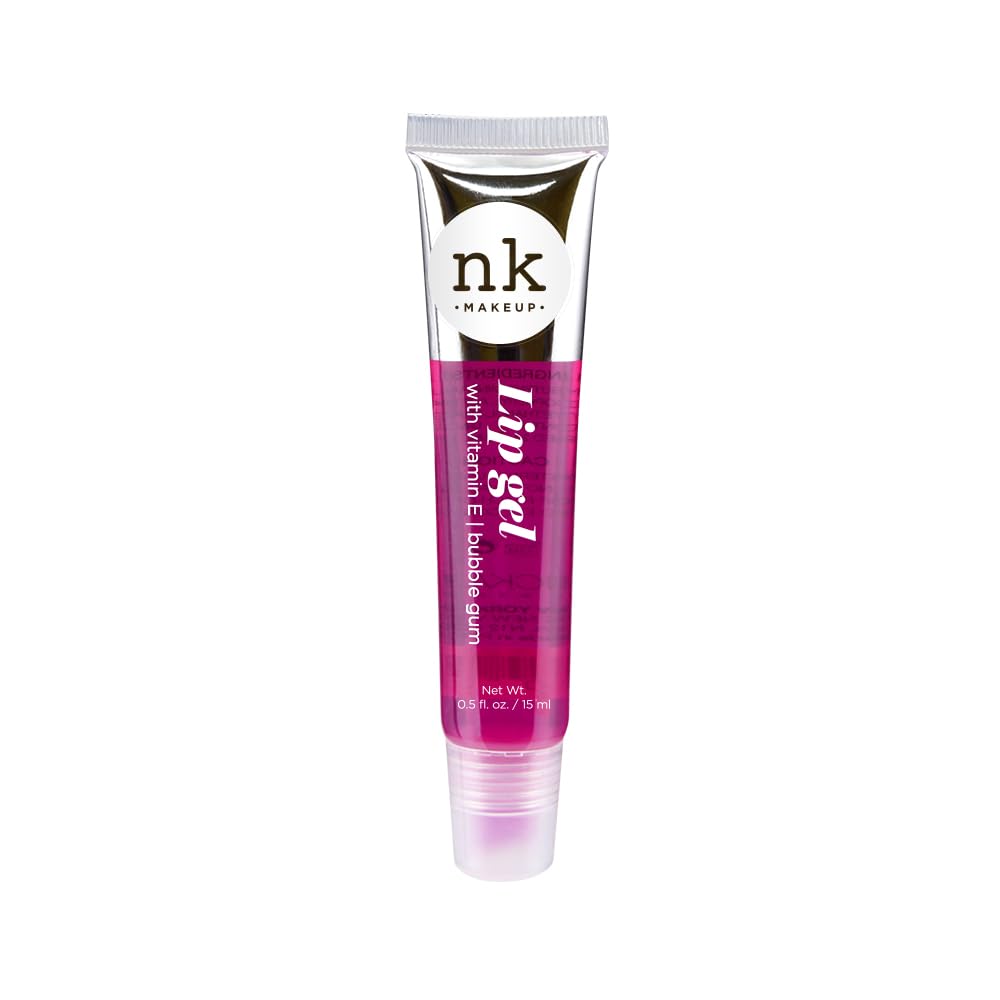 NICKA K NEW YORK VARIETY SET OF 5 NK Hydrating Lip Gel - Vitamin E (Clear, Rosehip Oil, Bubble Gum, Cherry, Strawberry)-5