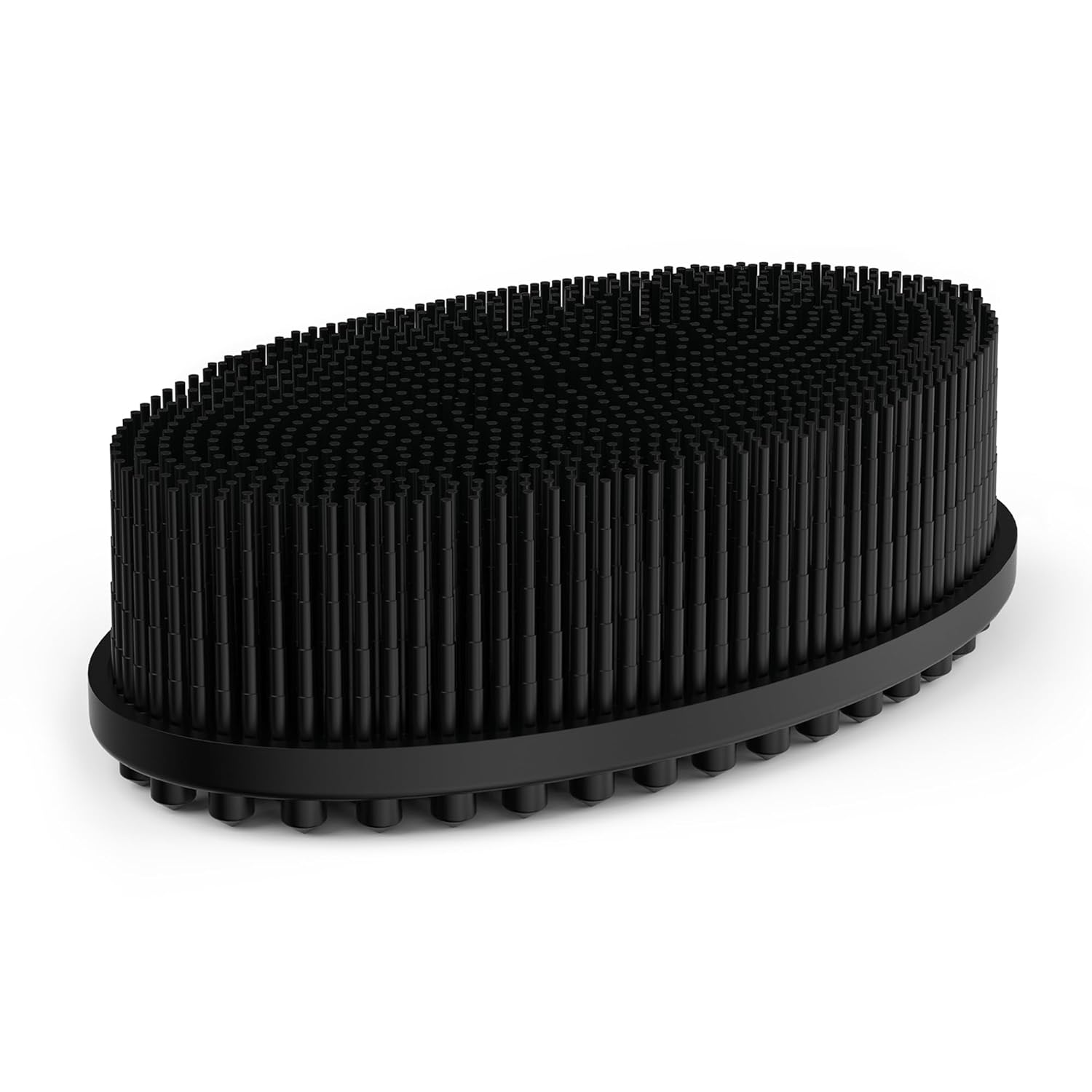 HEETA Silicone Body Scrubber, Silicone Loofah Gentle Exfoliating, 2 Side Design Silicone Boby Brush Lathers Well Easy to Clean & Durable for Removing Dead Skin and Dry Brush to Massage Skin, Black-7